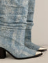 MATRIX Denim Taşlı Kovboy Çizme